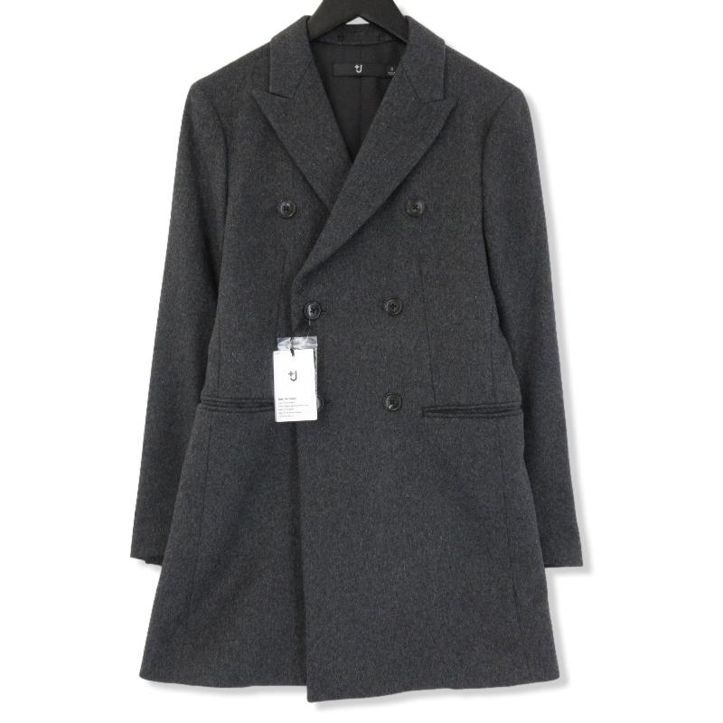 ユニクロ ＋J カシミヤブレンドチェスターコート S ダークグレー