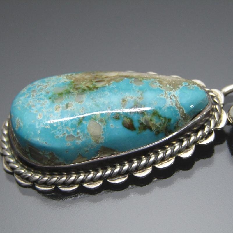 ナバホ navajo ターコイズ ペンダント トップ シルバー925 刻印あり