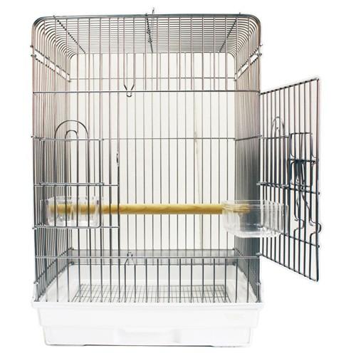 HOEI 鳥かご 465オウムステンレス ホワイト （46．5×46．5