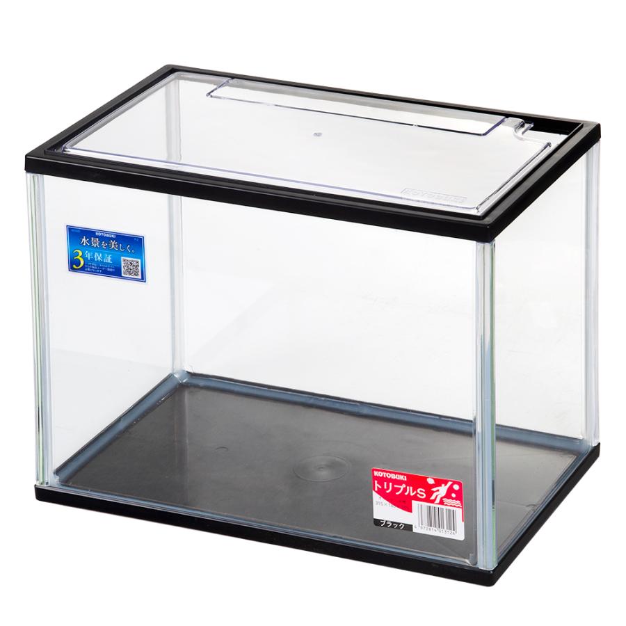 コトブキ工芸 ガラス水槽 トリプル S ブラック（フタ付き）（315