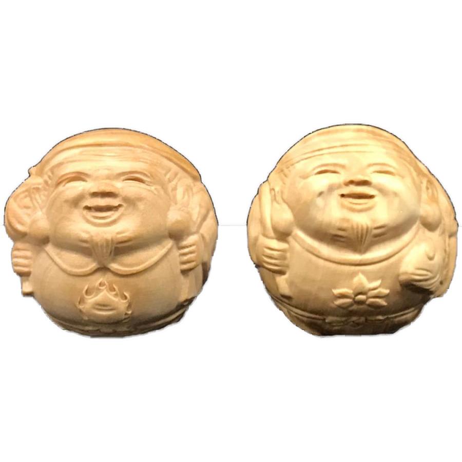 恵比寿様 大黒天様 エビス様 ダイコク様 置物 仏像 彫刻 木彫 木製