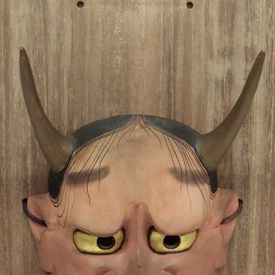 羽生光長 「般若」 能面 木彫 彫刻 狂言 能楽 : アンティーク慈光