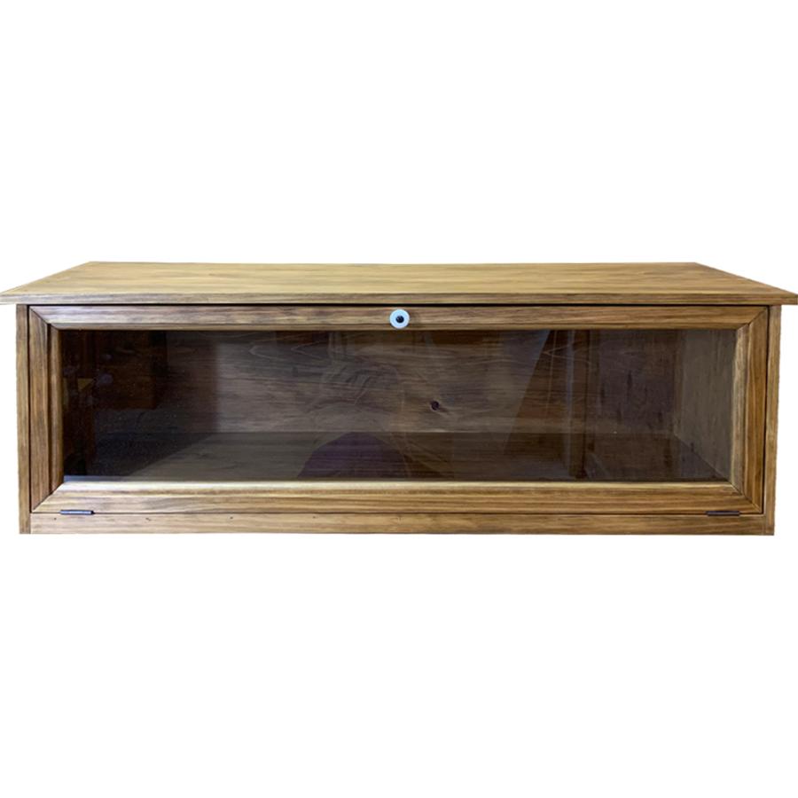 assaji】ガラス扉の木製収納キャビネット アンティーク assaji】ガラス