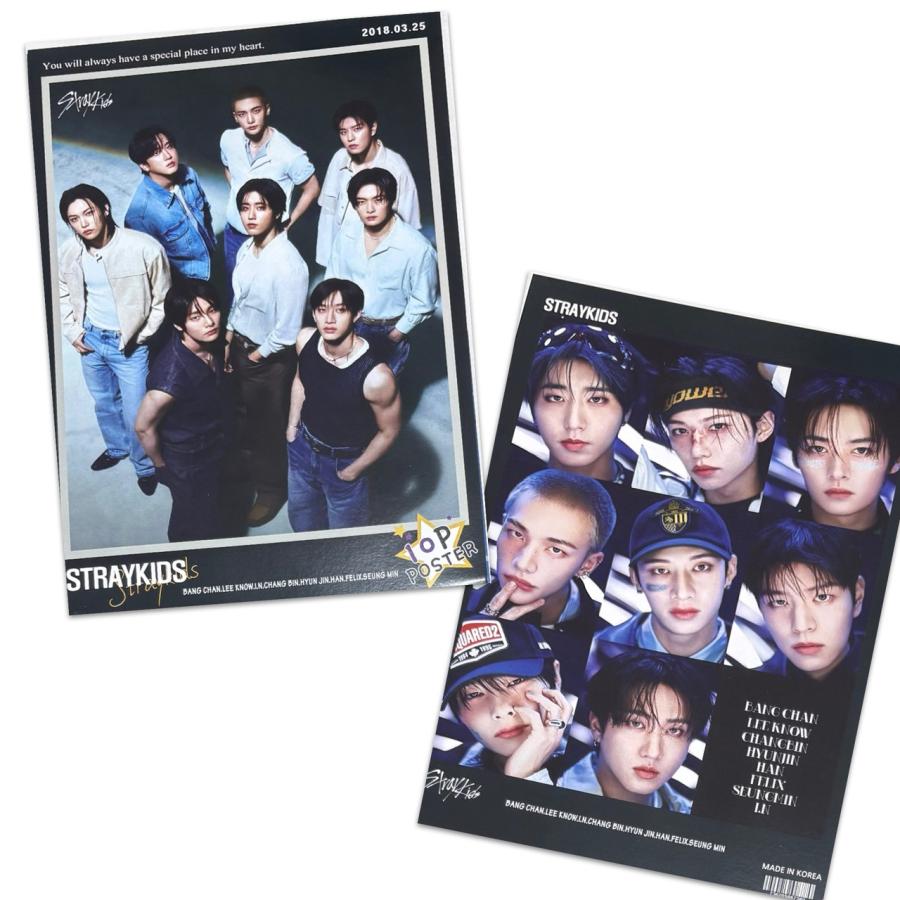 StrayKids スキズ メンバー直筆サインポスター TOP StrayKids スキズ