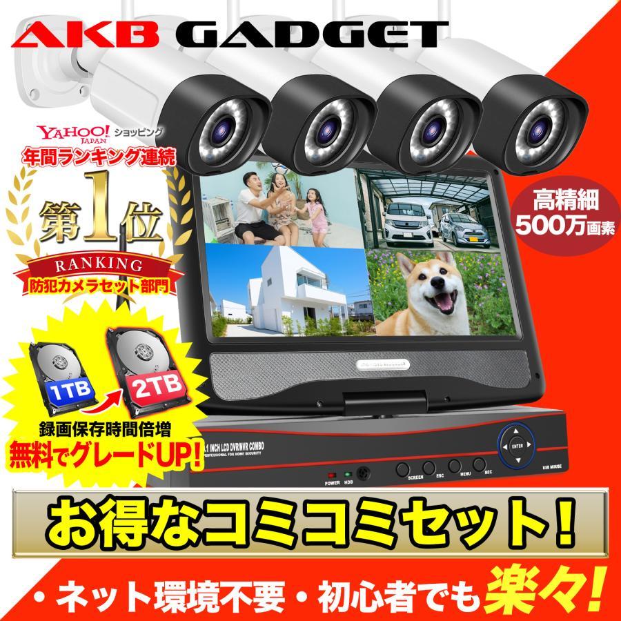 AKB GADGET防犯カメラ AC-325 防犯灯付 500万画素 2台セット アキバ