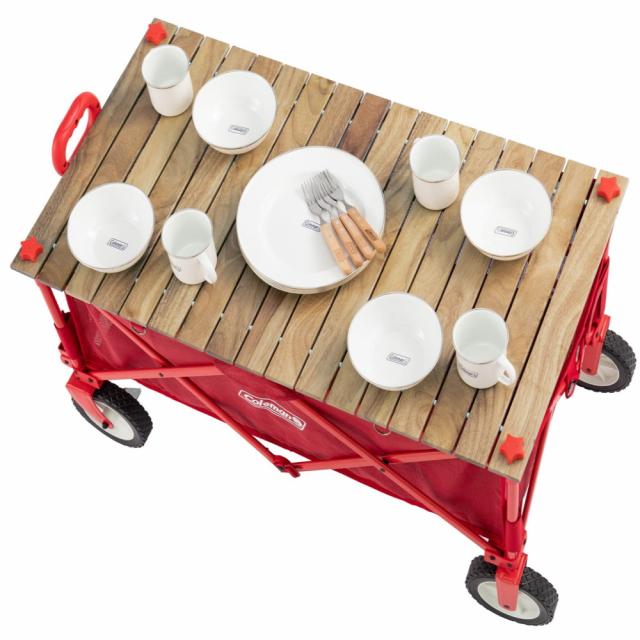 Coleman（コールマン） アウトドアワゴンウッドロールテーブル