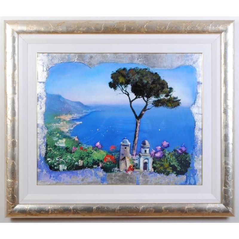 Christmas Castle】アクリル画 F6 風景画 絵画 藤の花】アクリル画 F3