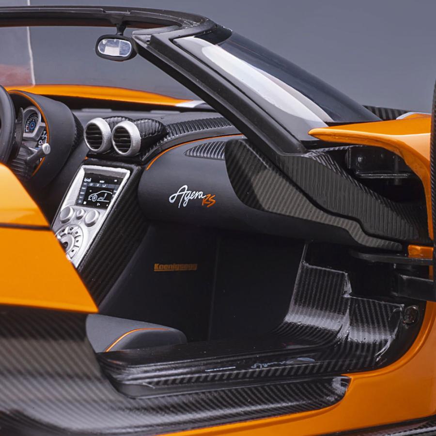 ミニカー 1/18 ケーニグセグ アゲ―ラ RS オレンジ カーボンブラック