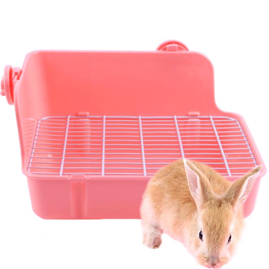 送料無料 うさぎ トイレ ピンク 長方形 大きめ 小動物用 ラビット