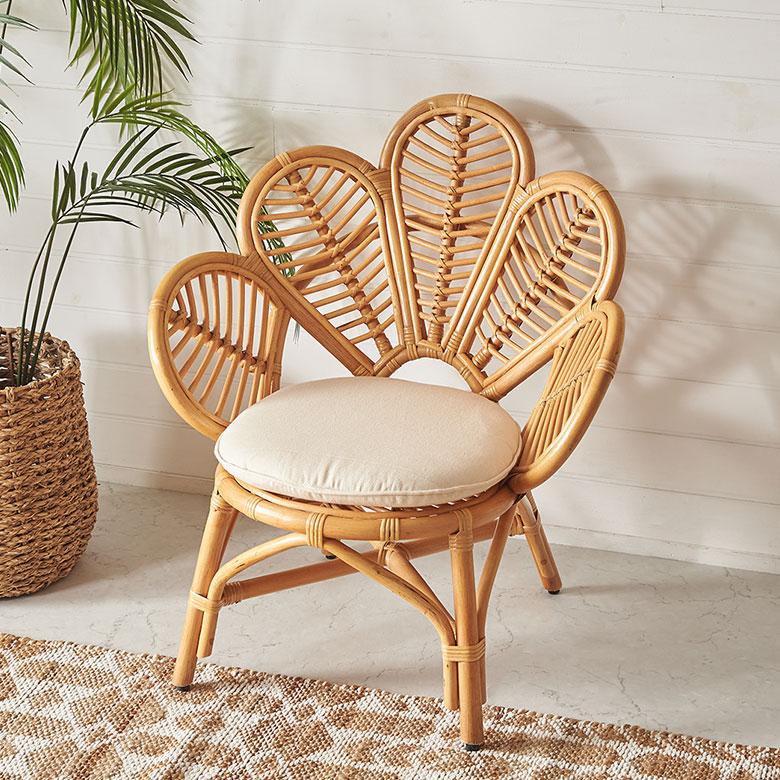 美品値下げ】アジアンリゾート調 ラタンチェア ダイニングチェア