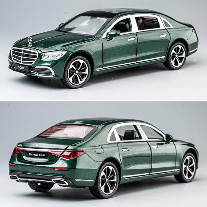 メルセデス ベンツ Sクラス 1/24 ミニカー 全3色 ライト点灯 エンジン