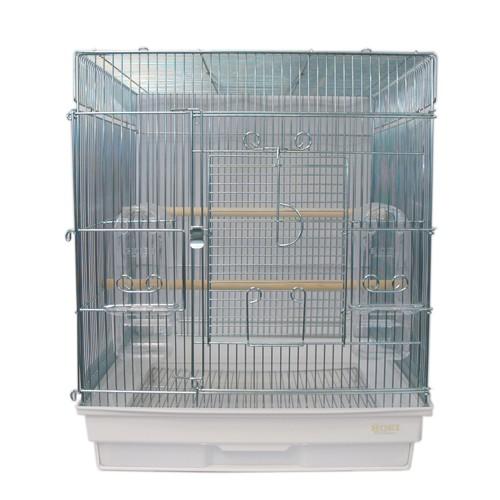 HOEI 鳥かご ケージ HOEI 465インコ手のり 底カラー ホワイト (組立