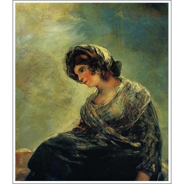 印刷複製画 フランシスコ•デ•ゴヤ着衣のマハ婦人木製額縁 絵画 美術