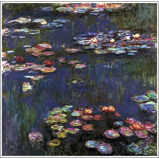 複製画 送料無料 絵画 油彩画 油絵 模写クロード・モネ「睡蓮2」F6