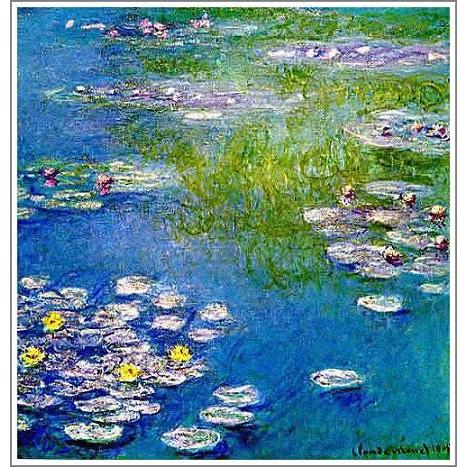 クロード・モネ模写油彩画「睡蓮」