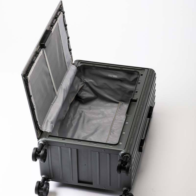 フロントオープン &.FLAT アンドフラット 折りたたみ キャリーバッグ