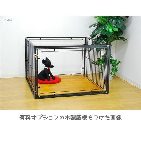 扉と後面がアクリル ケージ W90×D90×H60cm 小型犬 〜 中型犬用 ROOMY