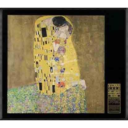 接吻（グスタフ クリムト） 額装品 アルミ製ハイグレードフレーム : az