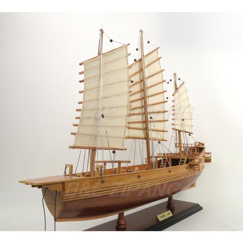 帆船模型 完成品 チャイニーズ ジャンク 貿易船 全長69cm 置物
