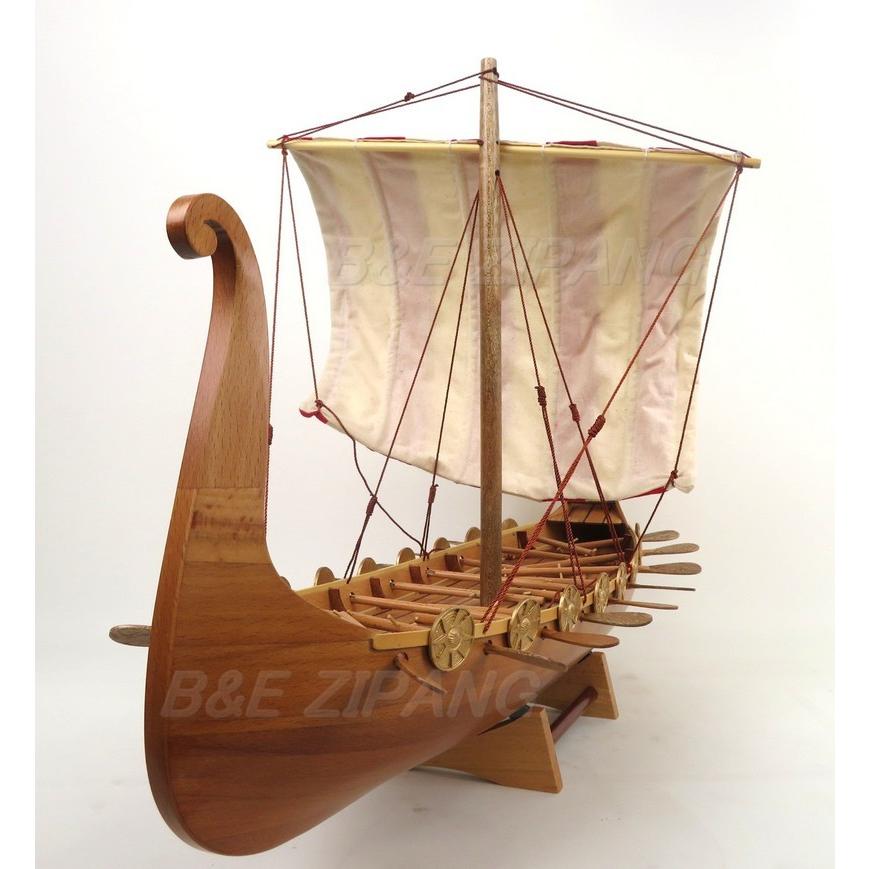 帆船模型 完成品 木製 ドラッカー バイキング Drakkar Viking 全長58cm