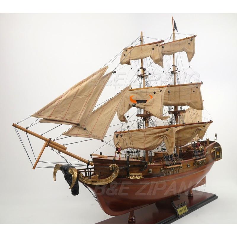 帆船模型 完成品 木製 パイレーツシップ 海賊船 モデルシップ 全長90cm