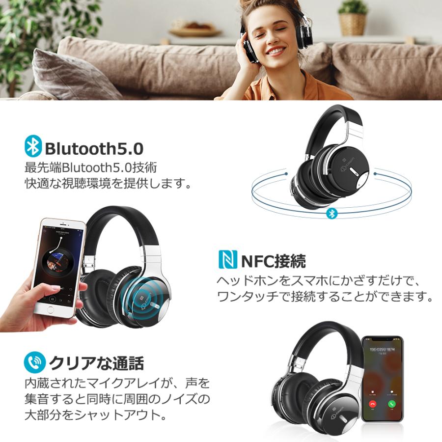 COWIN ワイヤレスヘッドホン bluetooth 5.0 ヘッドセット ゲーミング