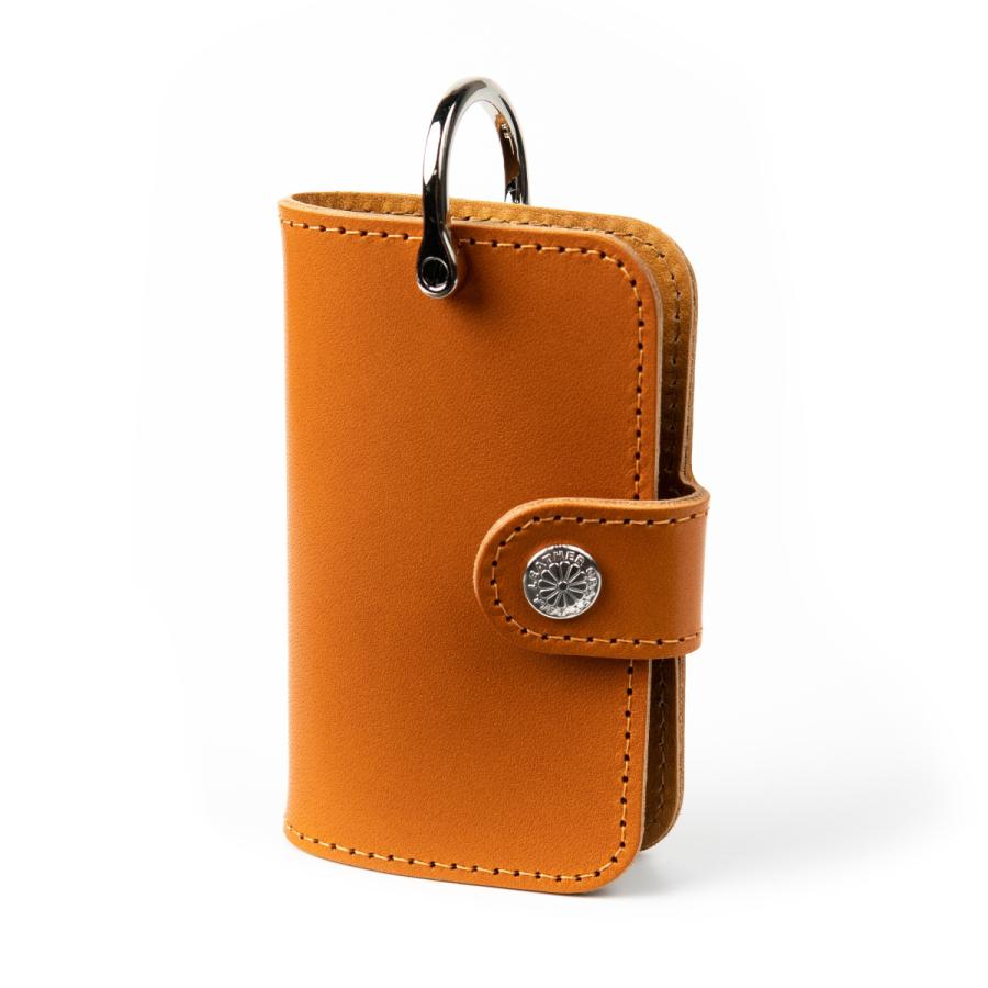 キーケース 車 栃木レザー シャックル金具 スマートキー カード収納