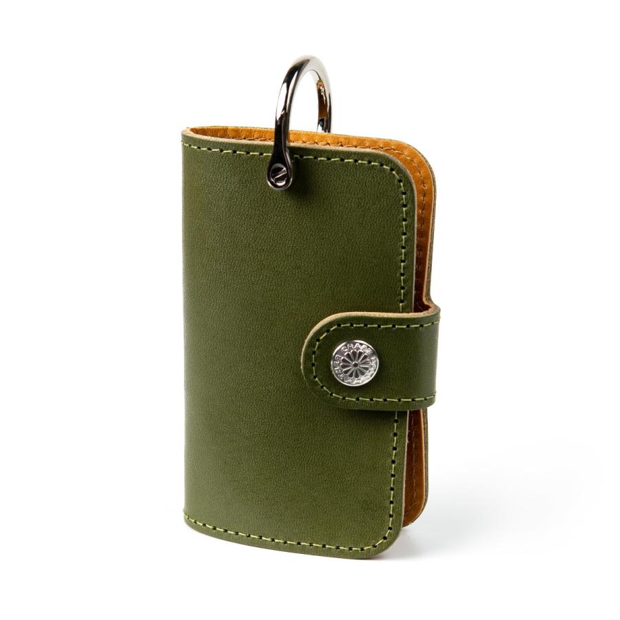 キーケース 車 栃木レザー シャックル金具 スマートキー カード収納