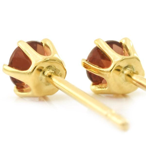 3mm ガーネット ティファニーセッティングピアス PT900 K18 K10対応