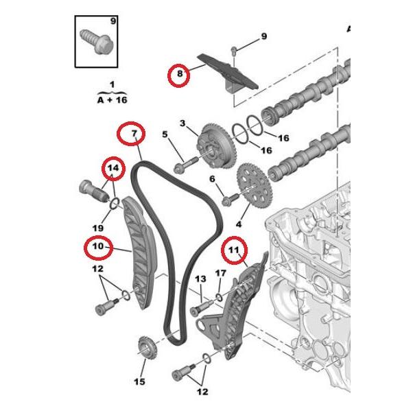 PEUGEOT（プジョー） シトロエン タイミングチェーンキット 9822827180