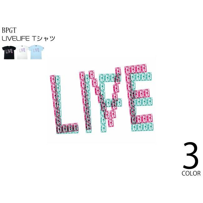 レディースセレクト ロックTシャツ / LIVELIFE Tシャツ (ライトブルー
