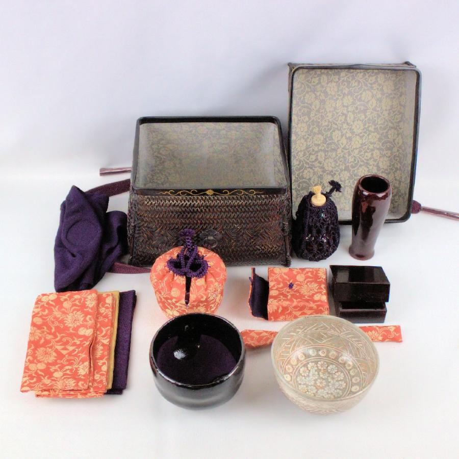 茶道具 茶箱 「御所籠セット」 和田菁竺造 外箱・共箱付 ※セット内容は