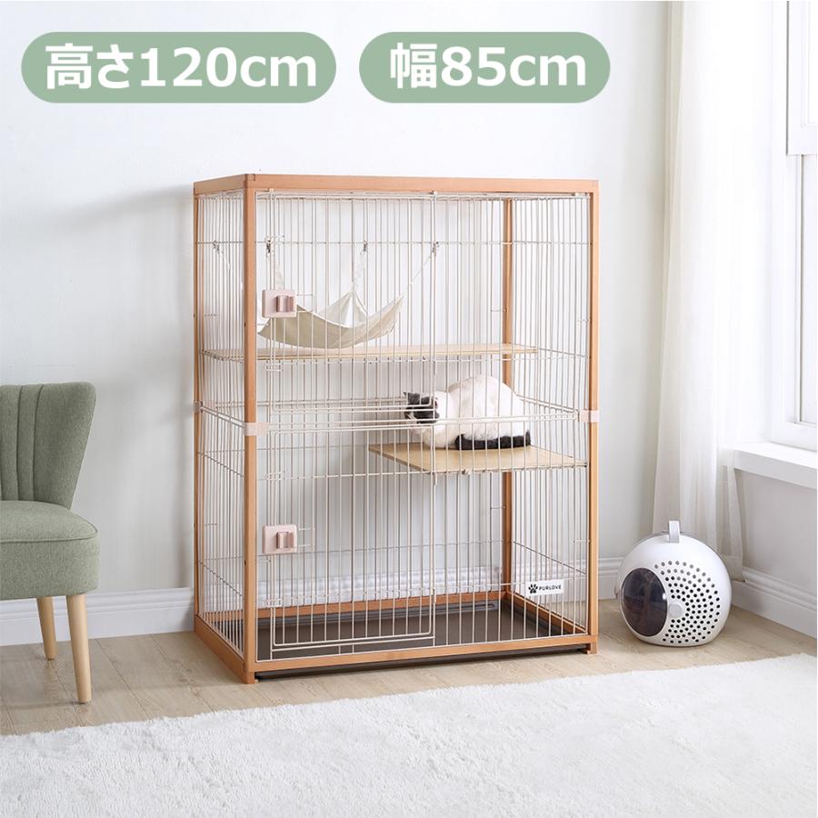 BTM 【再入荷】猫ケージ 2段 ハンモック付き キャットケージ 120cm