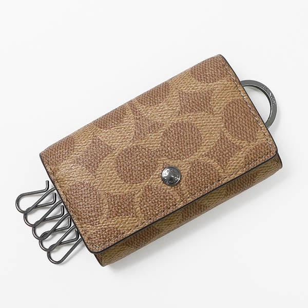 COACH（コーチ） キーケース シグネチャー キャンバス ファイブリング