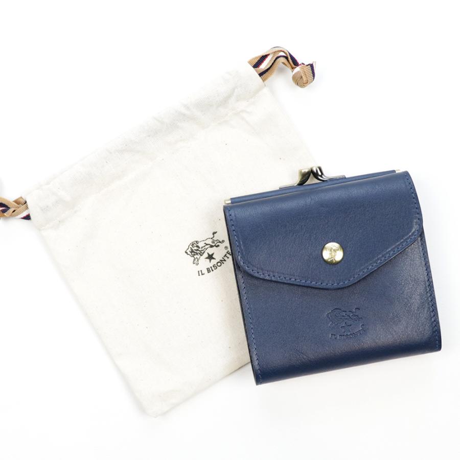 IL BISONTE（イルビゾンテ） 財布 二つ折り がま口 レザー 本革