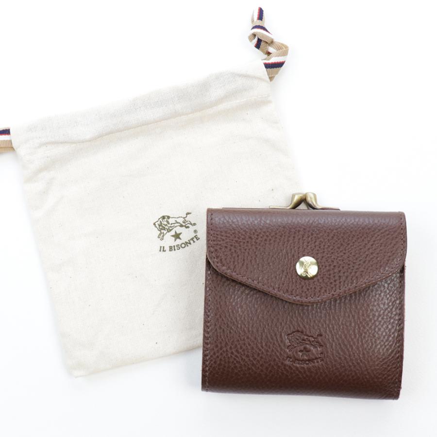 IL BISONTE（イルビゾンテ） 財布 二つ折り がま口 レザー 本革