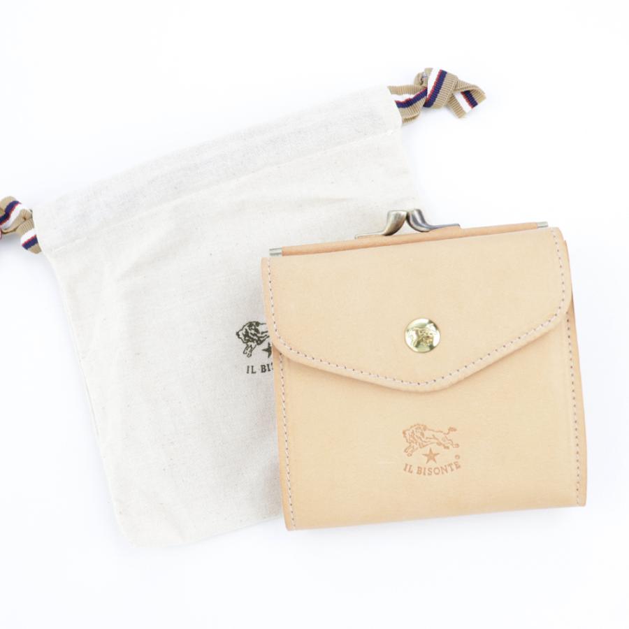 IL BISONTE（イルビゾンテ） 財布 二つ折り がま口 レザー 本革