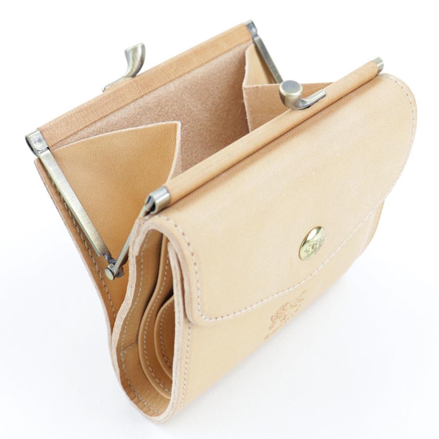 IL BISONTE（イルビゾンテ） 財布 二つ折り がま口 レザー 本革