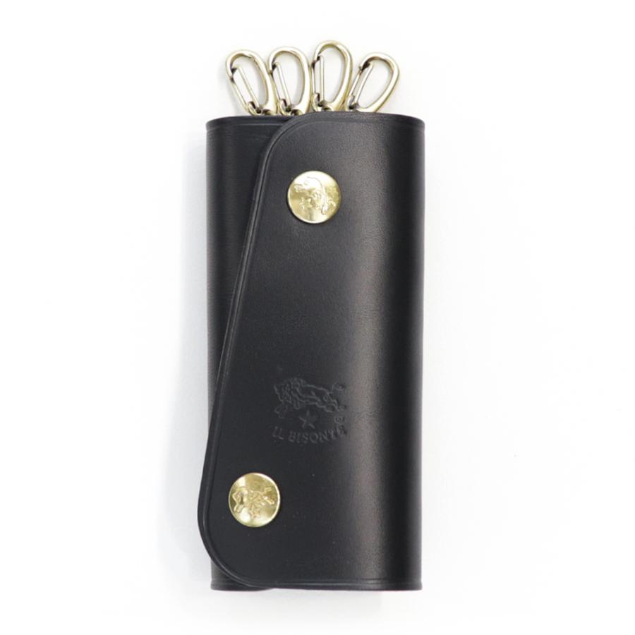 IL BISONTE（イルビゾンテ） キーケース 4連 ブラック ネロ 黒