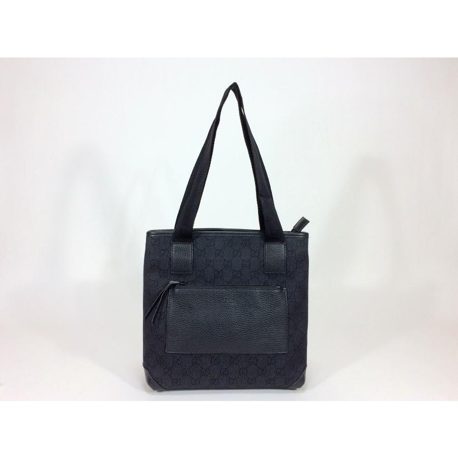 2505-100｜グッチ 小売業者 GGキャンバス トートバッグ ブラック