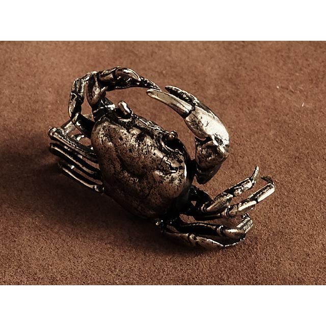 カニの置物 工場 蟹 カニの置物 金属製 レトロ 真鍮 オーナメント（蟹