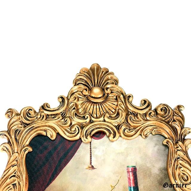 バロック調 アンティーク 額縁 人物画付き ドイツ バロック調