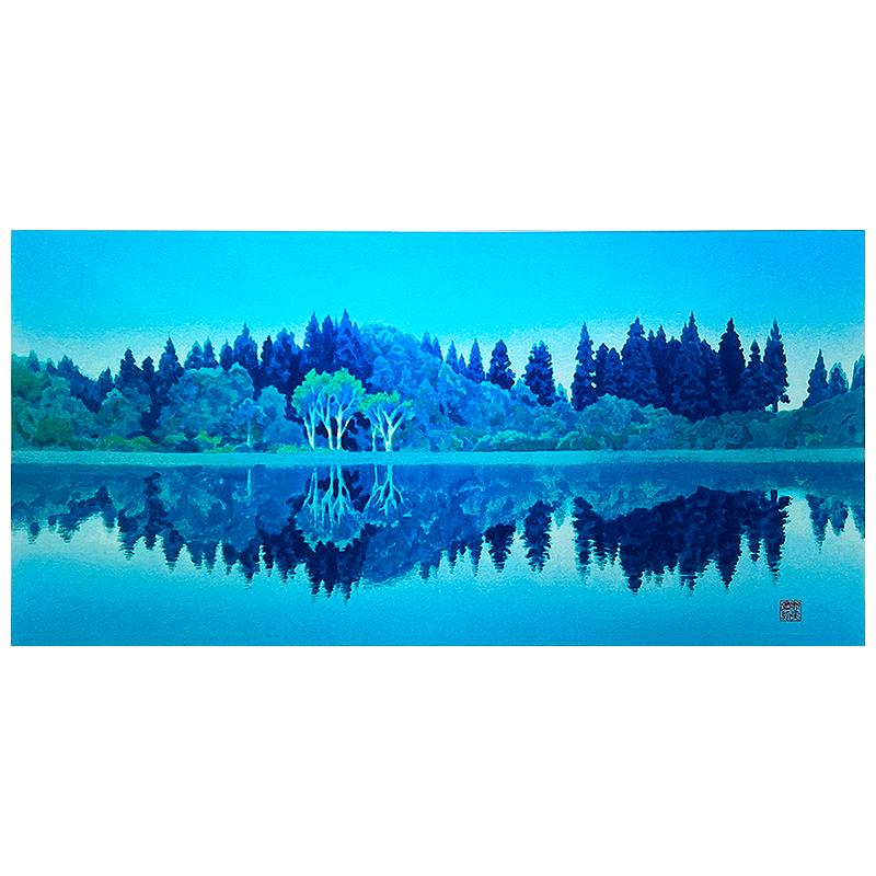 東山魁夷 静映 リトグラフ 東山すみ承認作 新復刻画 500部限定