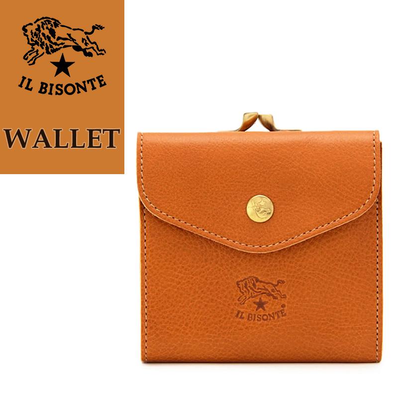 IL BISONTE（イルビゾンテ） 正規取扱店 レザー がま口付き 2つ折り