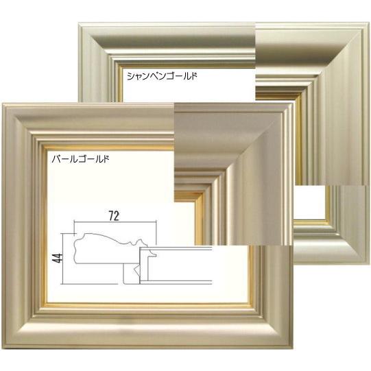 3476 P6号 ゴールド 410×273mm UVカットアクリル付き 油彩額縁