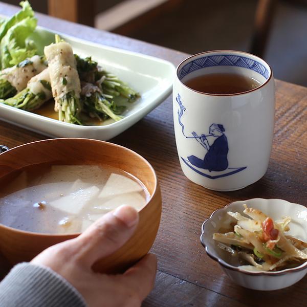 上出長右衛門窯 湯呑 笛吹 昇龍 九谷焼 干支 辰年 正月 : がらんどう