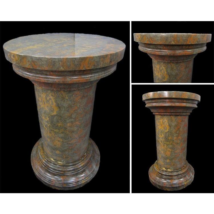 天然石 ポール 台座 飾り台 大理石 花台 コラム 置台 : ガーデンアート