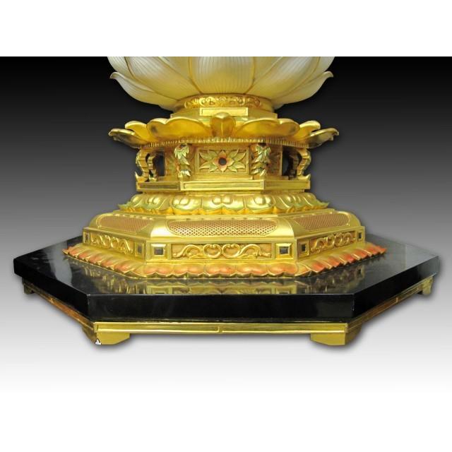 木彫り彫刻 仏像 十一面観音菩薩 立像 截金彩色 光背金箔仕上 木彫