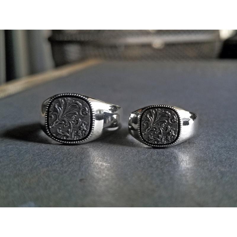 Quetzal スクロールシグネットリング リング 18号〜28号 ブランド