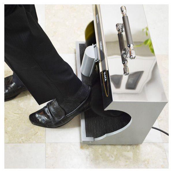 オートシューズポリッシャー 自動靴磨き機 電動式靴磨き 足をかざす
